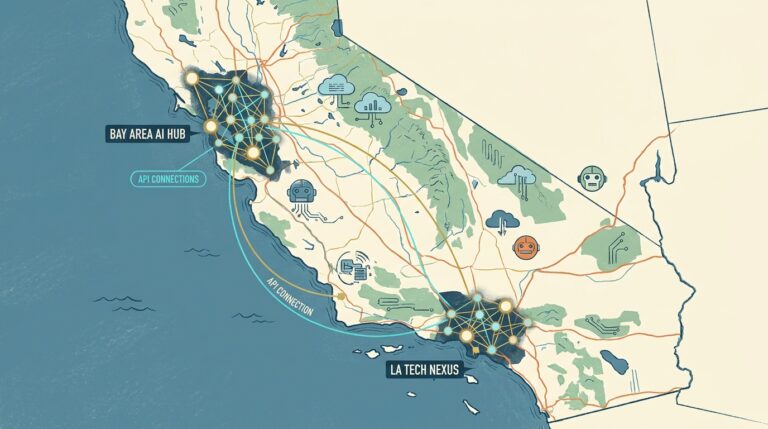 Map of AI App Development Company in California